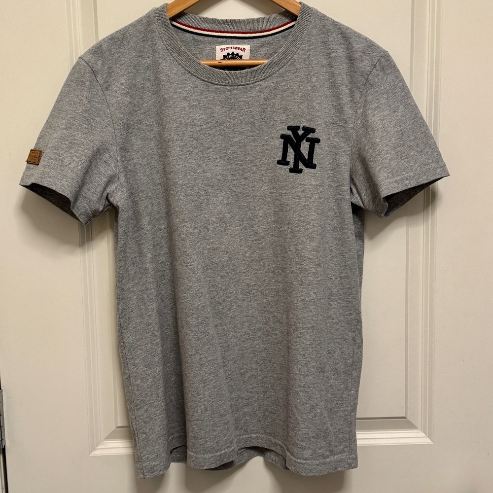 NY Yankees Tee (Women US M/Asian L) Premium Thick Embroidered Slim Air & Rainbow